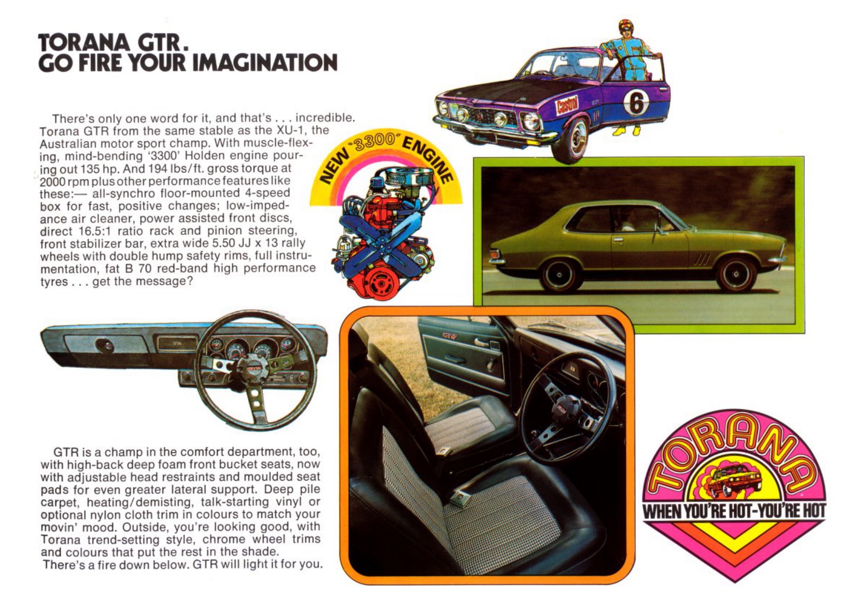 1972 Holden Torana LJ GTR Brochure Page 1